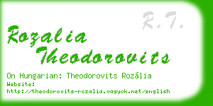 rozalia theodorovits business card